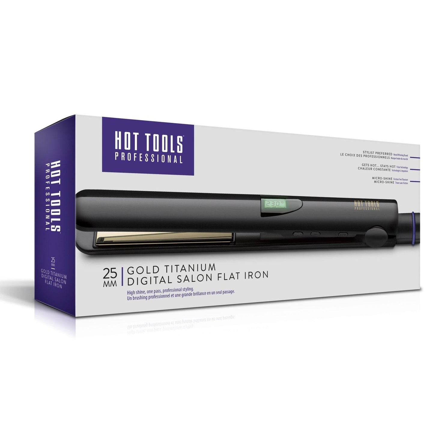 Hot Tools 24K Gold Titanium Flat Straightening Iron 25mm