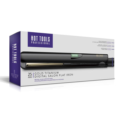 Hot Tools 24K Gold Titanium Flat Straightening Iron 25mm